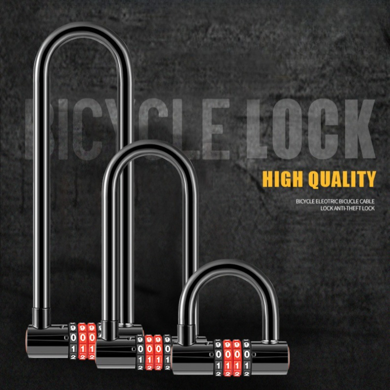Cable Lock Flexible - Cadeado U-Lock Antifurto de Combinação Estendido