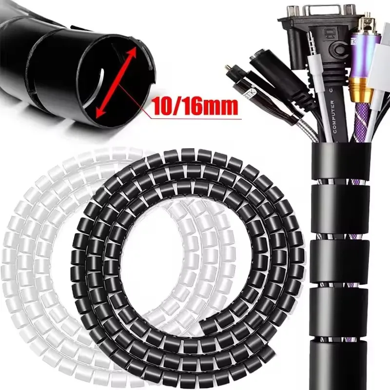 Cable Lock Flexible - 2m/1m cabo espiral flexível protetor de
