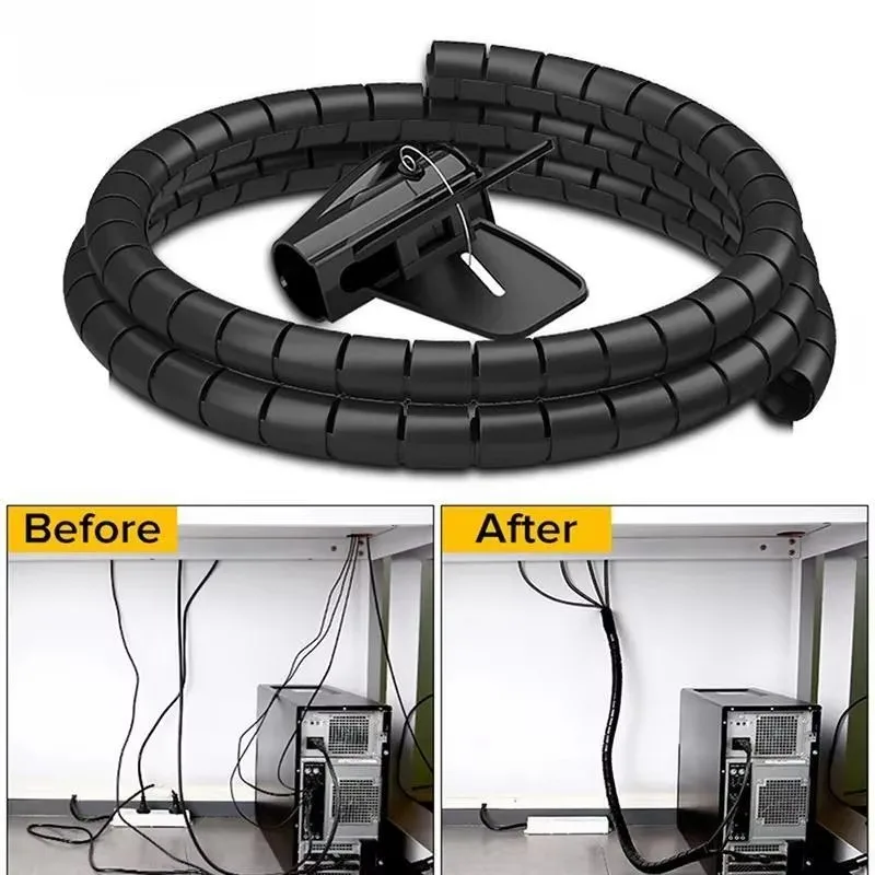 Cable Lock Flexible - 2m/1m 16mm/10mm ferramentas de gerenciamento organizador