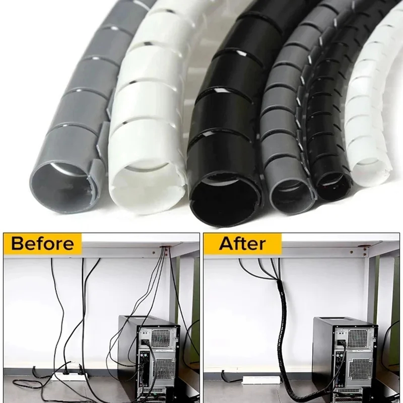 Cable Lock Flexible - 1/3 Peças 2M Protetor de Cabo